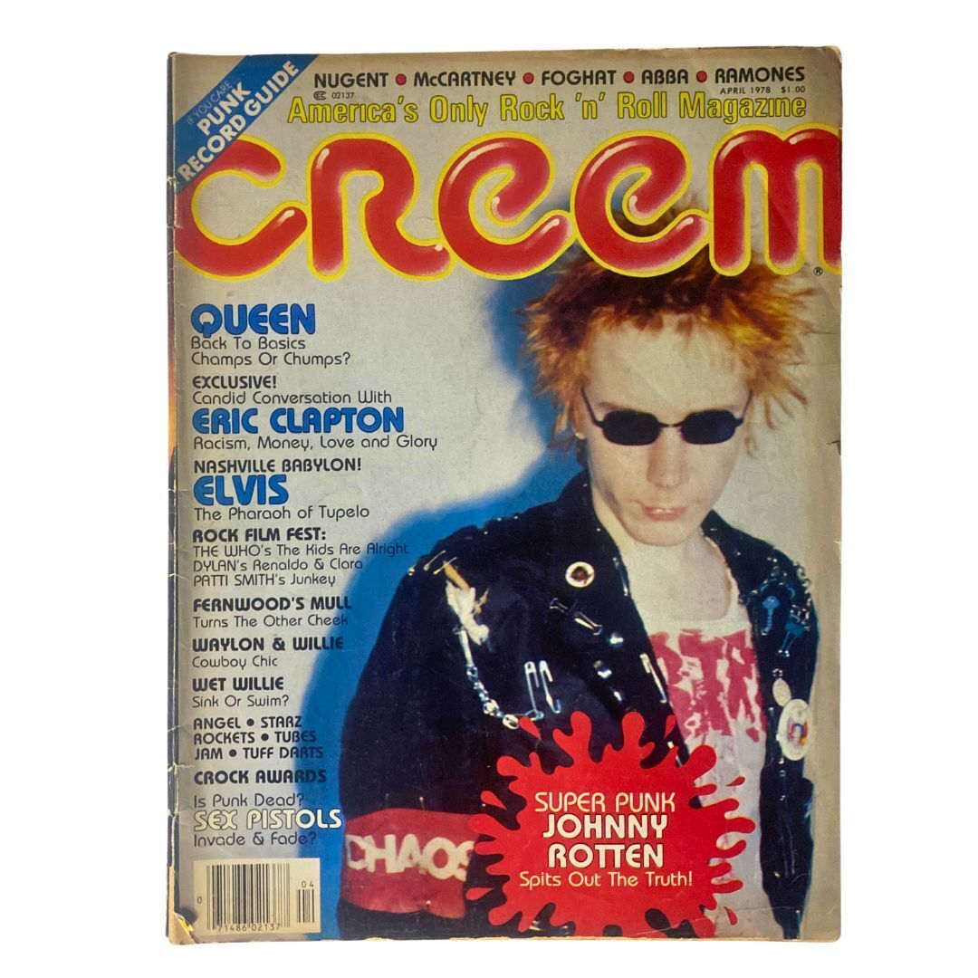 VTG Creem Magazine April 1978 Vol 9 No. 11 Super Punk Johnny Rotten No Label VTG Creem Magazine April 1978 Vol 9 No. 11 Super Punk Johnny Rotten No Label
