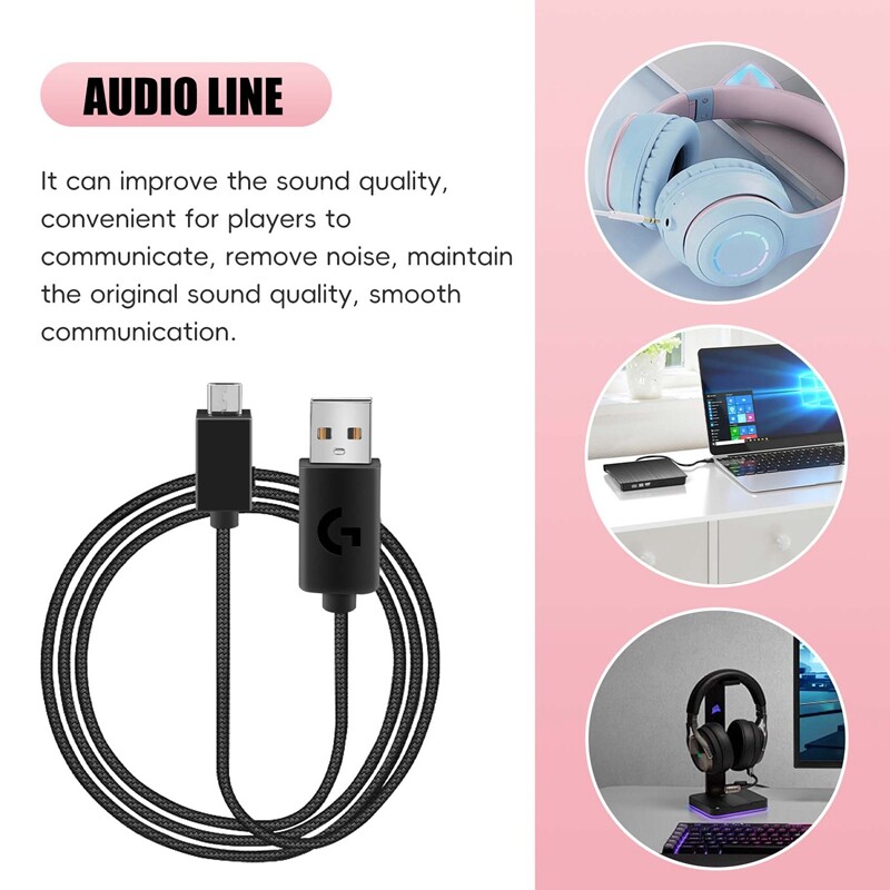 2M USB Headphone Cable Audio Cable for G633 G633S Headset V9S49193 eBay
