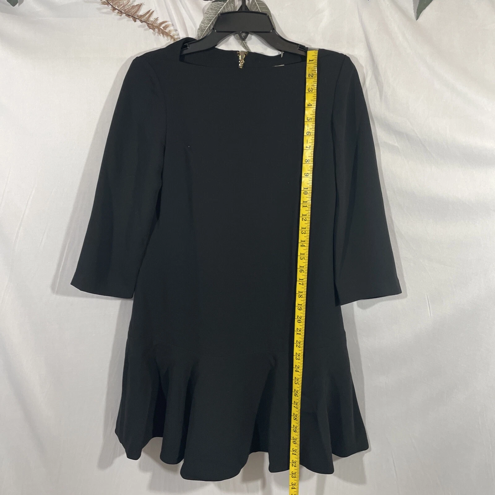 Mini abito nuovo con etichette $348 kate spade new york [2] balza crepe nero #G1015