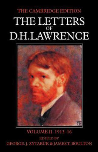 The Letters of D. H. Lawrence Lawrence Zytaruk Boulton Paperback Volume 2