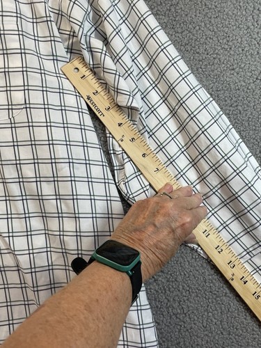 Synrgy Shirt Mens 4XL Plaid Button Front 100% Cotton Dress Casual - Picture 4 of 7