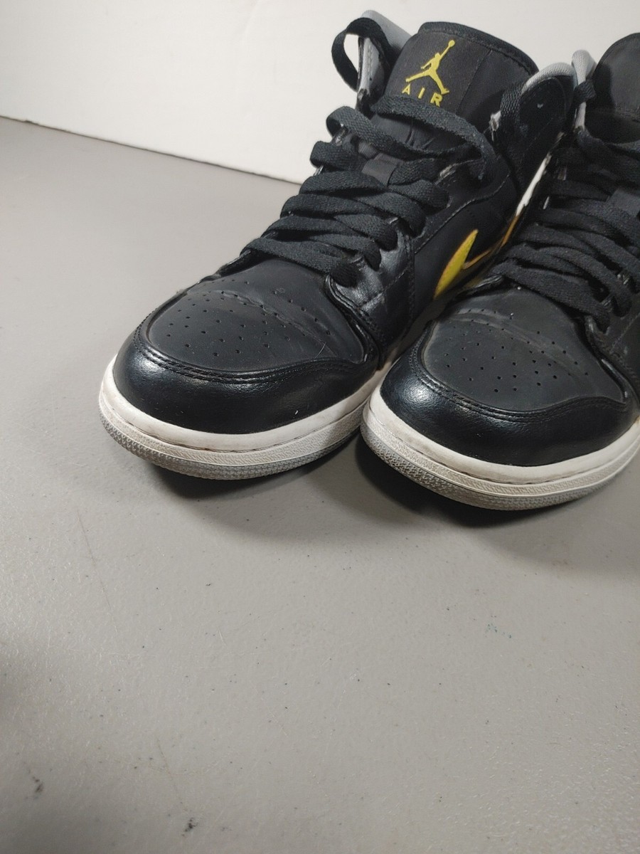 Air Jordan 1 Mid Yellow Retro Black 2014 Nike 554724-070  display picture 1