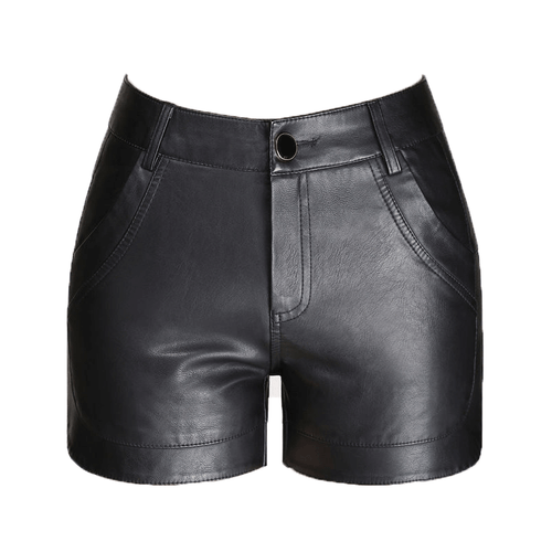 leather shorts women