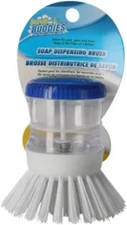 NWT- Blue Dish Cleaning Brush With Soap Dispenser For Dishes, Pots, & Pans