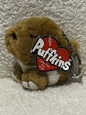 NEW PUFFKINS Bosley Bulldog Dog Plush Keychain Toy Swibco VINTAGE