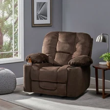 Raymond Fabric Glider Recliner Club Chair