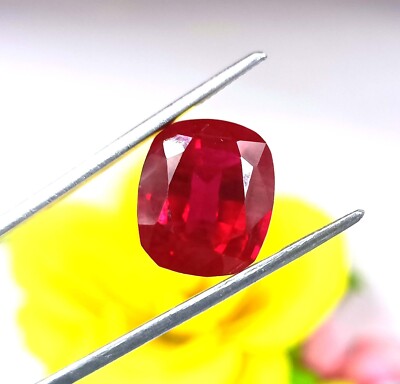 Real Red Ruby 17.80 Ct Certified Great Quality Burma Cushion Shape Gemstone ASB