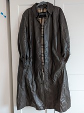 Burberry Unisex Freesize Dark Brown Long Leather Coat Size Small Medium Large