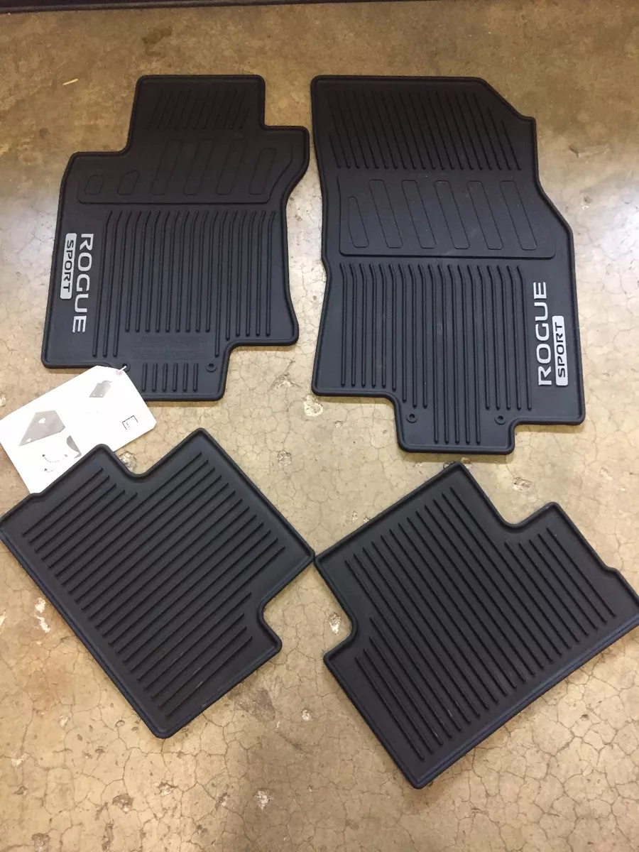 NEW OEM 2017 2022 ROGUE SPORT 4 PC ALL WEATHER RUBBER FLOOR MATS BLACK