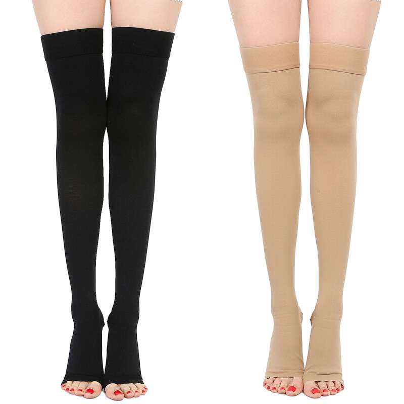 Medical Compression Stockings, 23-32 mmHg Support Women Men Thigh Length Hose