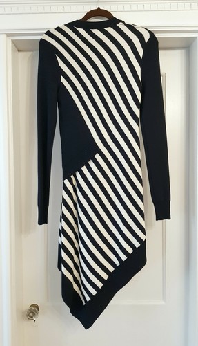 NWT MONSE 1.5K Striped Twisted Cardigan with Flare in Navy/White, XS/S - 第 5/10 張圖片