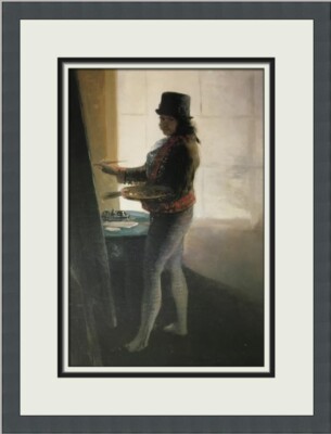 Francisco De Goya Goya in his Studio Custom Framed Print