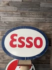 Vintage Esso Bulk Dealer Sign Painted Metal Barker Sign Canada Original