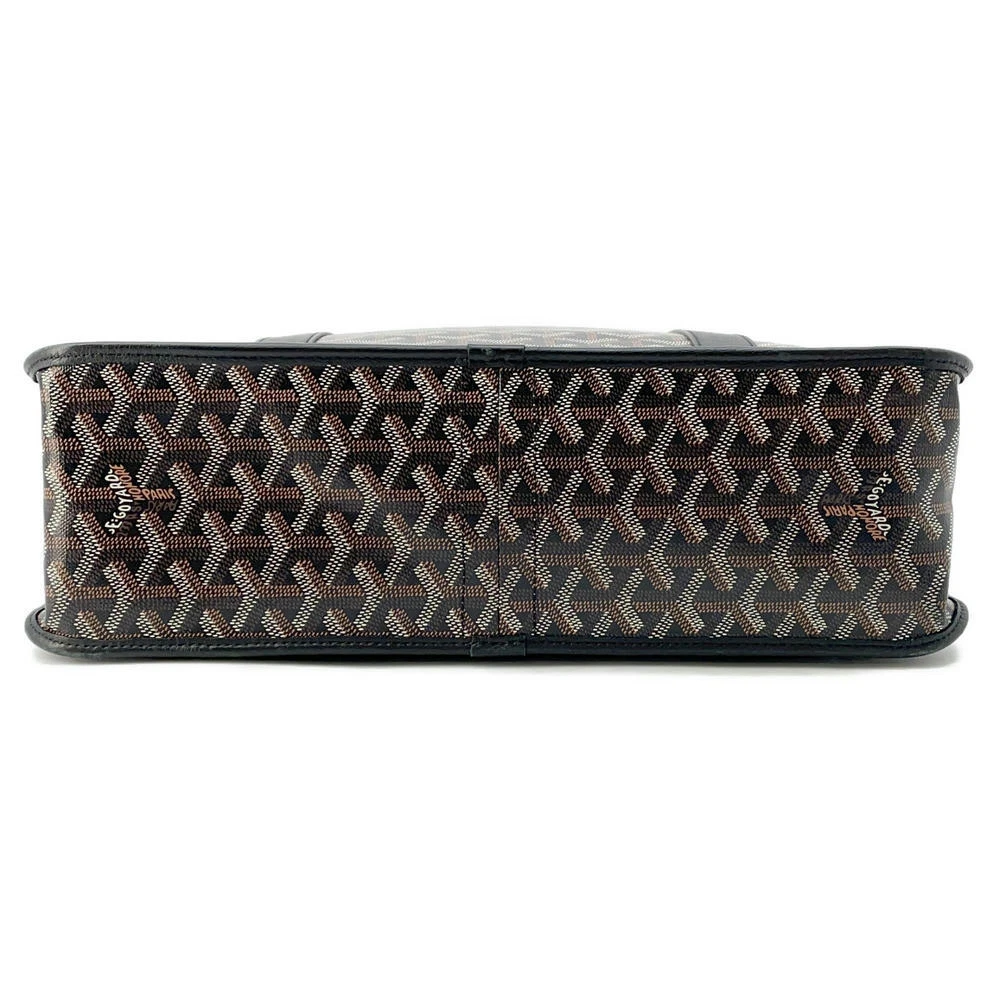 GOYARD Borsa tote bordeaux rivestita in PVC tela pelle nera BOURGOMMLTY01CL01P