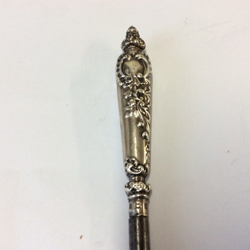 1901 Edwardian Antique Sterling Silver Hallmarked Shoe button hook Levi Salaman - Picture 6 of 13