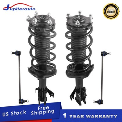 Kit(4) Front Struts w/ Coil Spring Sway Bars Links for 2007-2014 Honda CR-V CRV