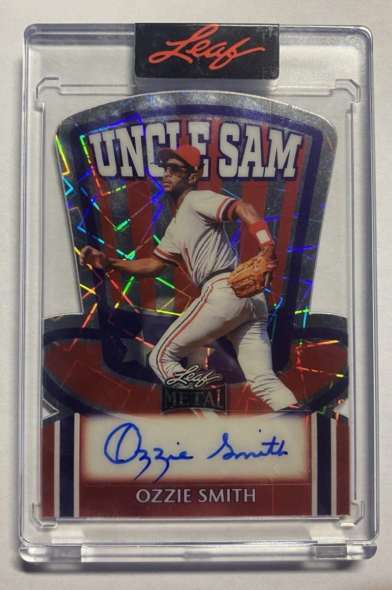 Leaf Ozzie Smith Autographed Baseball Sports Trading Cards