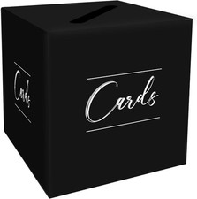 Black and White Card Box Wedding Envelope Card Box Holder for Wedding Birthday
