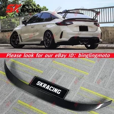 For Honda Civic Type-R FL5 Hatchback Carbon Fiber/Glossy Rear Trunk Spoiler Wing