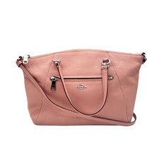 Coach Prairie Pink Pebbled Leather Convertible Satchel Crossbody 34340