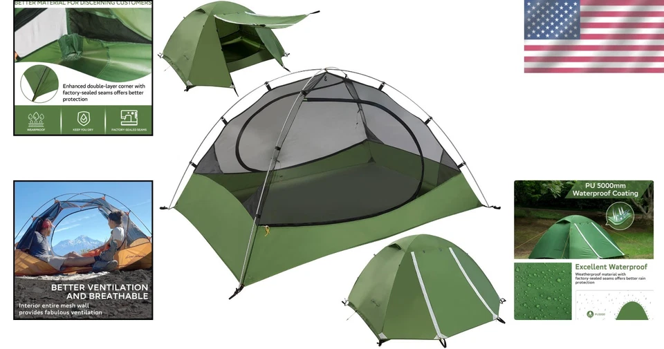 Polaris Lightweight 2 Person Backpacking Tent - Image 2 of 4