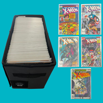 UNCANNY X-MEN Short Box Comic Book Collection LOT with #120 123 266, RUNS & KEYS