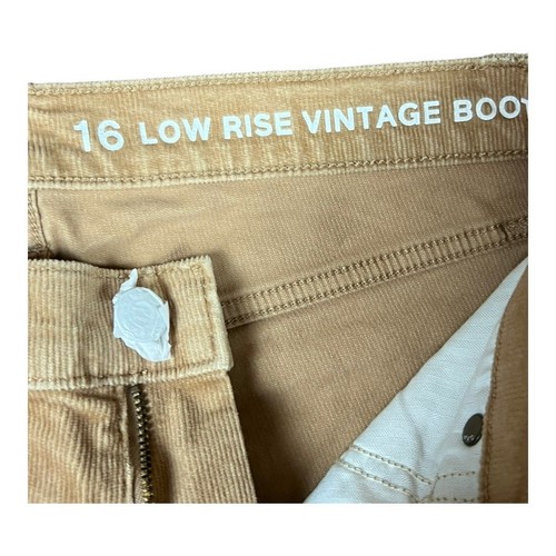 Gap Juniors Tan Corduroy Pants Jeans Teens big kid 16 Low Rise Vintage Boot - Picture 4 of 9