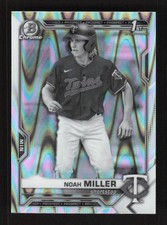 Noah Miller 2021 Bowman Draft Chrome Black & White RayWave Refractor #BDC-109