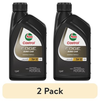 (2 pack) Castrol EDGE Euro 5W-30 A3/B4 European Advanced Full  otor Oil, 1 Quart