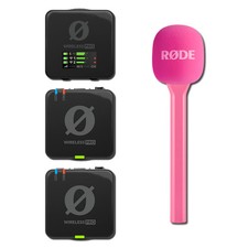 Rode Wireless Pro Wireless Microphone System with Pink Interview GO Adapter