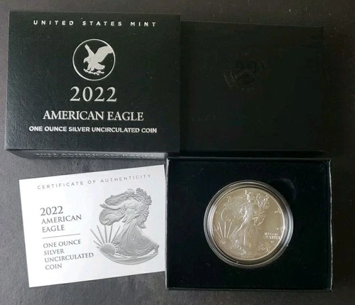 2022 W Burnished $1 American Silver Eagle Dollar