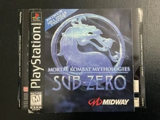 Mortal Kombat Mythologies Sub-Zero PS1 PlayStation Artwork & Manual Only