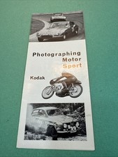 1966 KODAK Photographing Motor Sport Brochure London  Autocross Etc Vtg