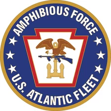 US Navy Amphibious Force Atlantic Fleet Decal - 4.00" Wide x 4.00" Tall Decal