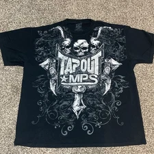 Vintage Y2K TapOut MPS Black Shirt Mens 2XL