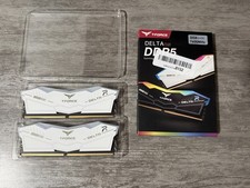 TEAMGROUP T-Force Delta RGB DDR5 RAM 32GB (2 x 16GB) 7600MHz CL36 RAM (White)