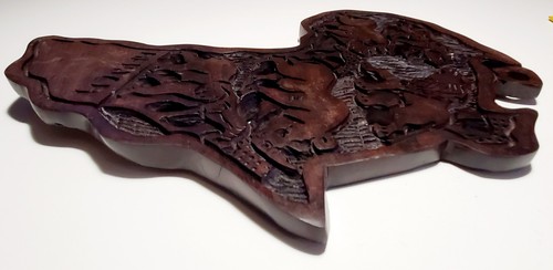 Wooden Africa Continent Big 5 Leopard Lion Buffalo Rhino Elephant Art Plaque Vtg - Picture 9 of 18