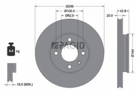 2X Pagid Bremsscheibe 55954NC FüR KIA Picanto 3 JA LPG Gdi DPI MPI
