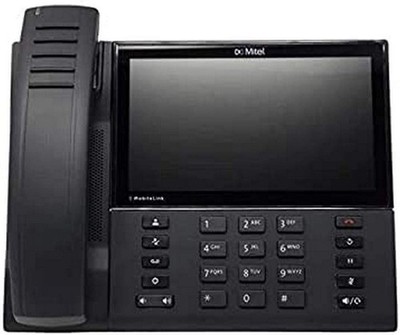 Mitel MiVoice 6940, Black, Corded, IP Phone (50006770) with Wireless Handset