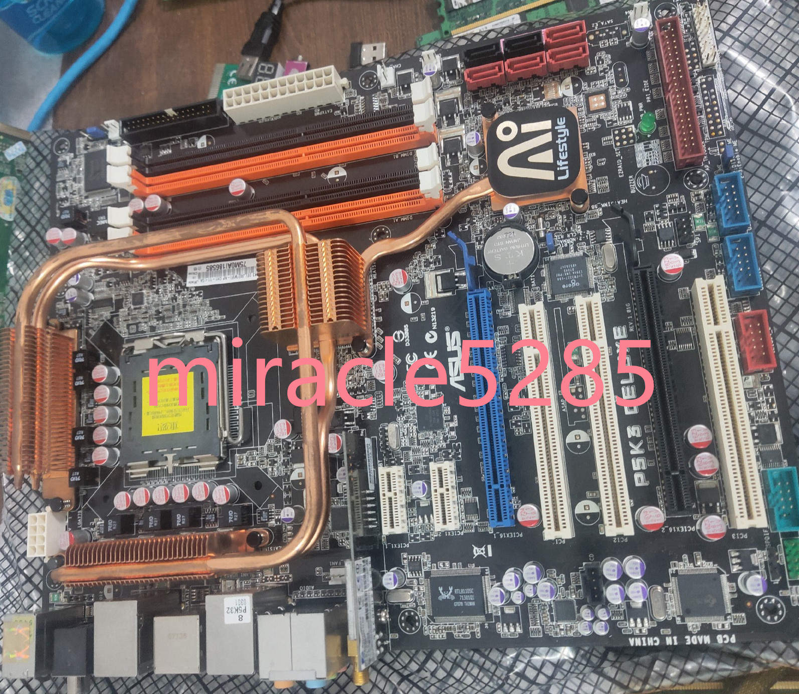 100% TEST P5K3 Deluxe/WiFi-AP DDR3 LGA 775 via DHL or Fedex fast shipping