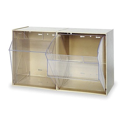 QUANTUM STORAGE SYSTEMS QTB302IV Tip-Out Bin,Ivory,Unfinished,13 7/8 in 1VH68