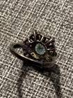 london blue topaz ring 925 silver White Sapphire Accents Size 7.5 — photo 4