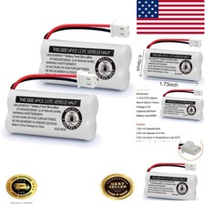 Rechargeable 2-Pack BT162342 BT262342 Batteries for VTech  AT T Phones