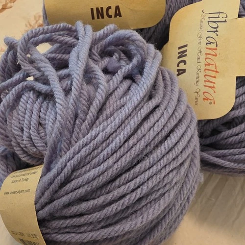 Lot of 3 Skeins, Fibra Natura Inca Yarn 3.5 oz 106 yd Superwash Wool Gray 43029 image 5