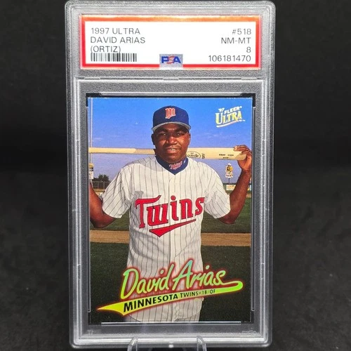 1997 Fleer Ultra DAVID ARIAS (ORTIZ) Rookie Card #518 PSA 8