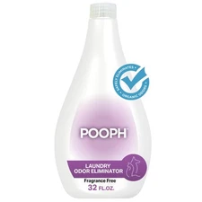 Pooph® Laundry Odor Eliminator, 32Oz (16 Loads) – Fragrance-free, Safe