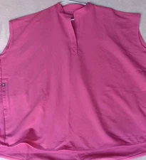 FIGS Women` s Pink Rafaela Oversized Sleeveless Scrub Top / Size XL