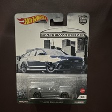Hot Wheels Car Culture Fast Wagons Audi RS 6 Avant 2017 1:64 Gray Real Riders