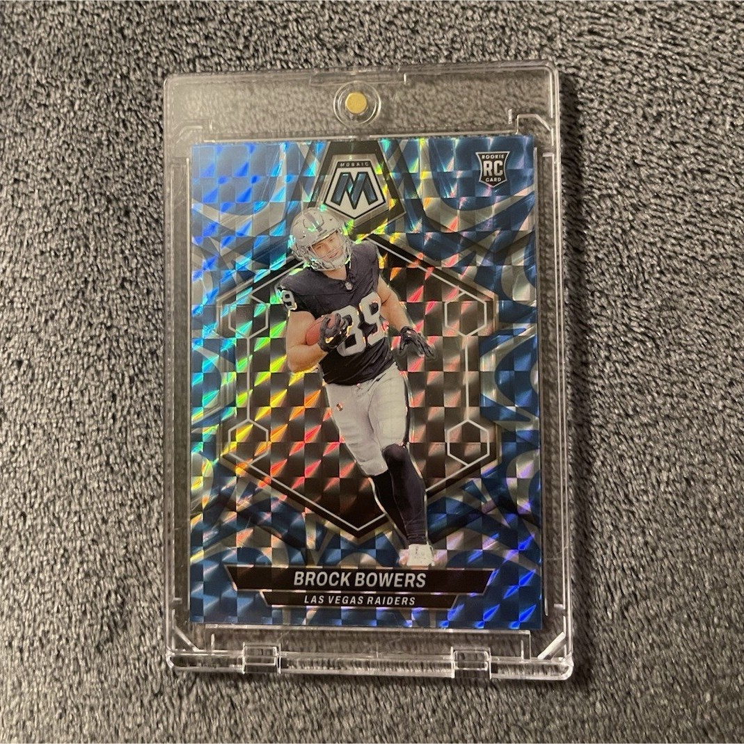 2024 Panini Mosaic Brock Bowers Rookie Mosaic #313 Raiders Football