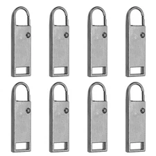 8Pcs Metal Zipper Pull Replacement for Luggage, Gunmetal Large